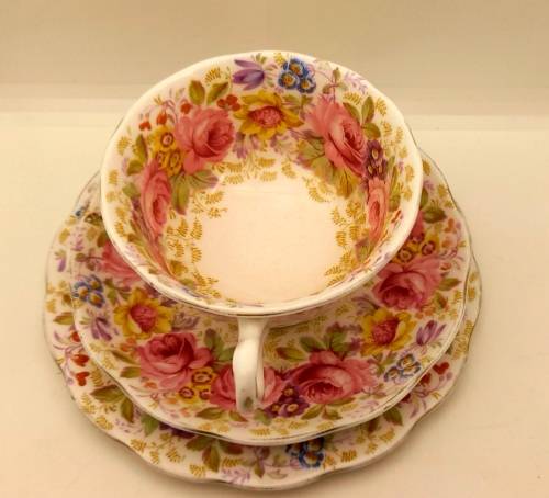 Vintage Royal Albert "Serena"  Trio - (Gold on rim Faded) (8 Available)