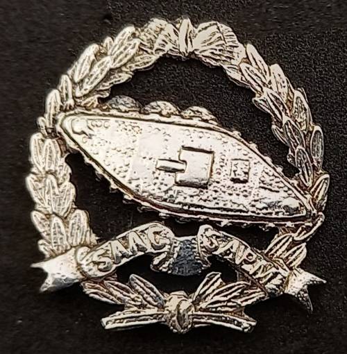 Vintage SILVER SAAC / SAMP South African Pin /Badge (Pin Broken off) Marked Silver 24x25m