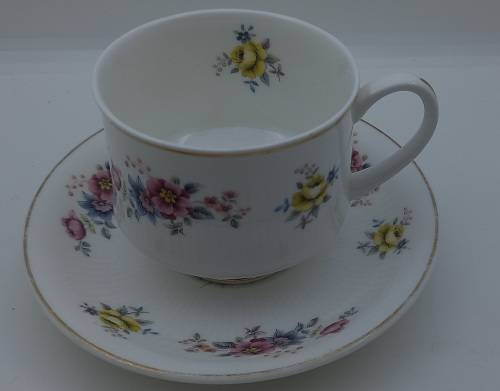 Vintage Mayfair Pottery Coffee Duo Fine bone China (crack on bottom of cup)