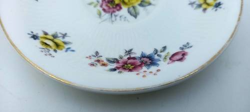 Vintage Mayfair Pottery Coffee Duo Fine bone China (crack on bottom of cup)