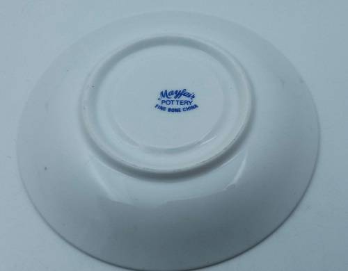 Vintage Mayfair Pottery Coffee Duo Fine bone China (crack on bottom of cup)