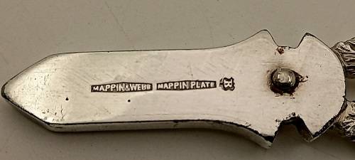 Antique / Vintage Mappin & Webb Plated Grape scissors made in England