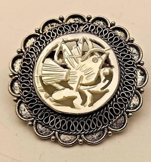 Vintage Jerusalem Brooch (Silver) 31x2mm