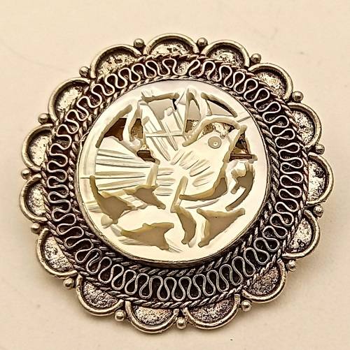 Vintage Jerusalem Brooch (Silver) 31x2mm