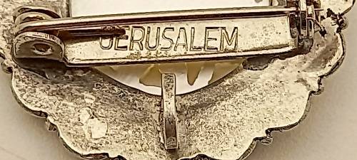 Vintage Jerusalem Brooch (Silver) 31x2mm