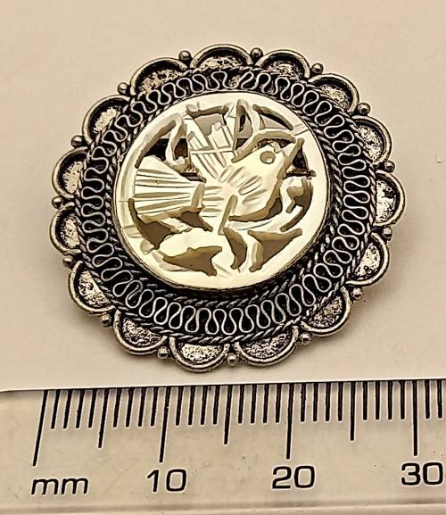 Vintage Jerusalem Brooch (Silver) 31x2mm