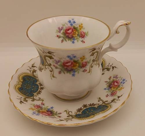 Vintage Royal Albert Berkeley coffee Duo (Cup has 2 hairline cracks  )