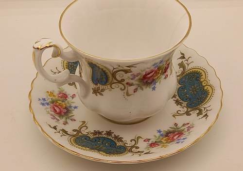 Vintage Royal Albert Berkeley coffee Duo (Cup has 2 hairline cracks  )
