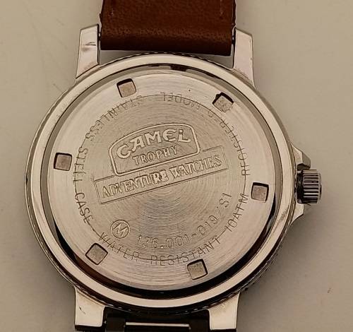 Pre-owned Camel Trophy 10ATM Quartz Adventure Men's Watch- Working- Camel Leather Strap