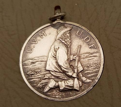 Pair of 1945 Royal Mint Pretoria, Union Defence Force .925 Sterling Silver Shooting Medals - Boxed