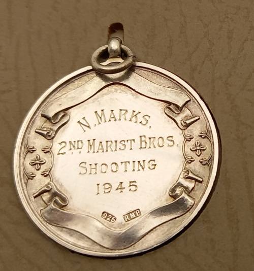 Pair of 1945 Royal Mint Pretoria, Union Defence Force .925 Sterling Silver Shooting Medals - Boxed