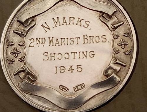 Pair of 1945 Royal Mint Pretoria, Union Defence Force .925 Sterling Silver Shooting Medals - Boxed