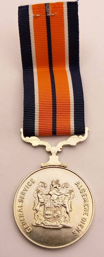 SADF General Service Medal - Full Size - With Ribbon - Numbered.