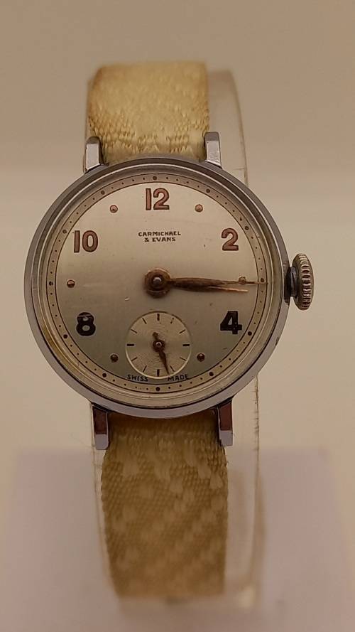 Vintage Carmichael & Evans Swiss Made Ladies watch Mechanical -Working 21x26mm