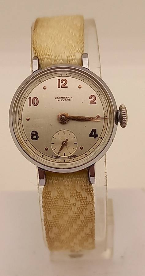 Vintage Carmichael & Evans Swiss Made Ladies watch Mechanical -Working 21x26mm