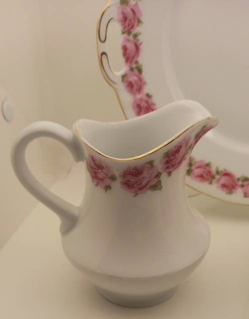 Vintage Bavaria Sevres Thu.C MR  Cake Plate, Creamer and Sugar Bowl (creamer has small chip)