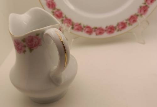 Vintage Bavaria Sevres Thu.C MR  Cake Plate, Creamer and Sugar Bowl (creamer has small chip)