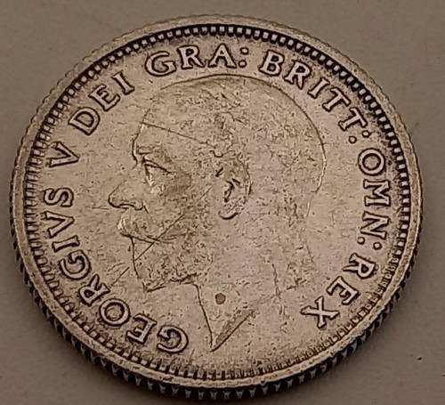 1926  United Kingdom (Silver .500) 6 Pence - George V 2nd coinage