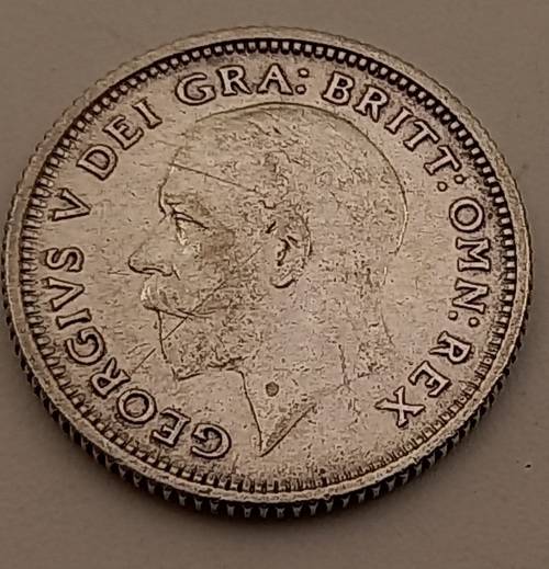 1926  United Kingdom (Silver .500) 6 Pence - George V 2nd coinage