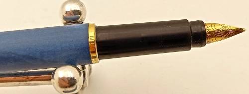 Vintage blue Parker  Fountain Pen -Personalised - Cartridge is Empty