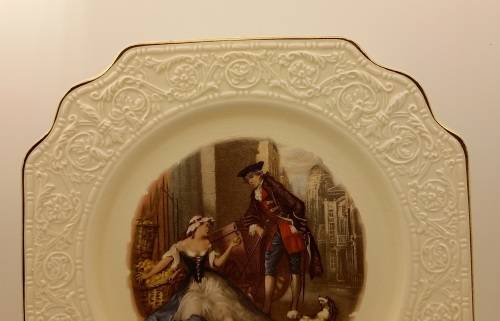 Vintage Crown Devon Fielding`s Porcelain Plate Cries of London `Sweet Oranges` made in England