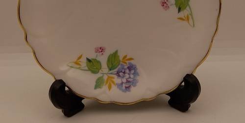 Small Vintage Adderley FLORAL Porcelain Bone china Plate Made in England 118mm