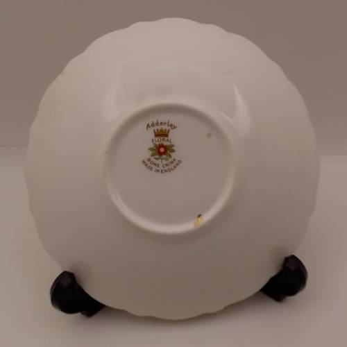 Small Vintage Adderley FLORAL Porcelain Bone china Plate Made in England 118mm