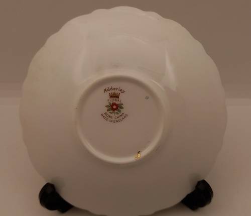 Small Vintage Adderley FLORAL Porcelain Bone china Plate Made in England 118mm