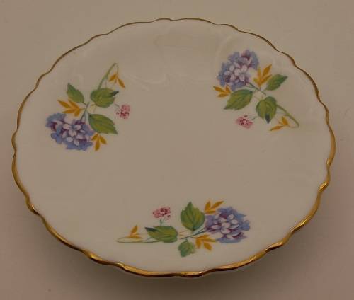 Small Vintage Adderley FLORAL Porcelain Bone china Plate Made in England 118mm