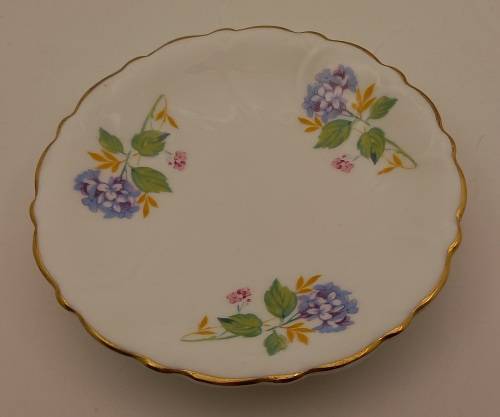 Small Vintage Adderley FLORAL Porcelain Bone china Plate Made in England 118mm