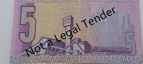 1990  South Africa 5 Rand -Chris Stals Uncirculated