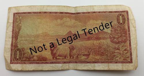 1973 1 Rand -English - Afrikaans - T.W. De jongh-Springbok Watermark