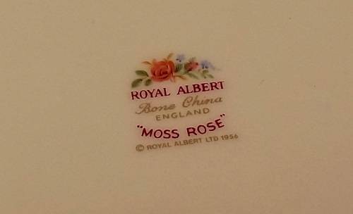 Vintage Royal Albert  "Moss Rose" Cake Plate  - Mint Condition - Made in England