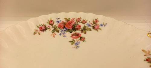 Vintage Royal Albert  "Moss Rose" Cake Plate  - Mint Condition - Made in England