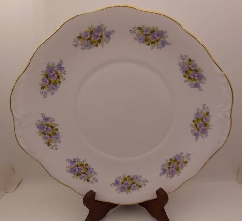 Vintage Queen Anne "G 96 1" Fine Bone China Cake Plate - Ridgway Potteries
