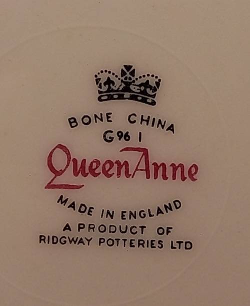 Vintage Queen Anne "G 96 1" Fine Bone China Cake Plate - Ridgway Potteries