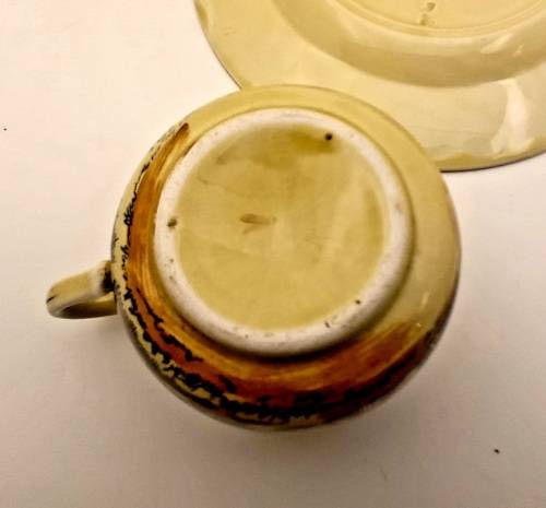 Rare Antique A.J Wilkinson Homeland Series Africa Royal Staffordshire Trio (Cup Chipped and Cracked)