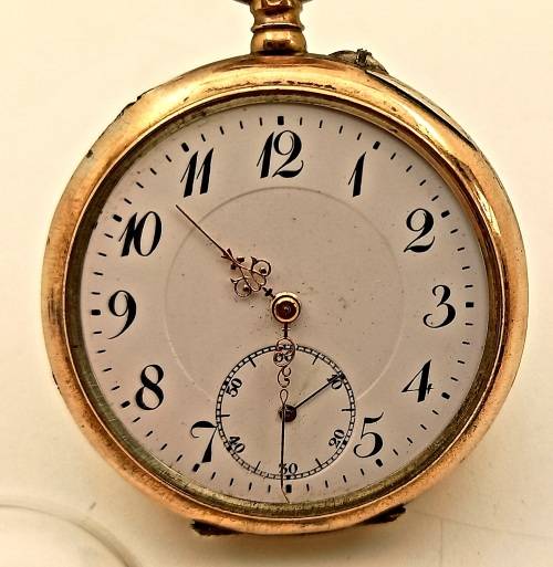 Antique  MK (Michael Kors) Pocket watch not working (for spares) see all photos (lens is loose)