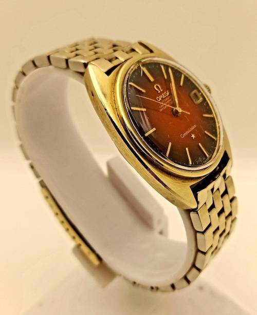 Pre-owned Vintage OMEGA Constellation Automatic Chronometer watch -in box -Working -Glass scratched