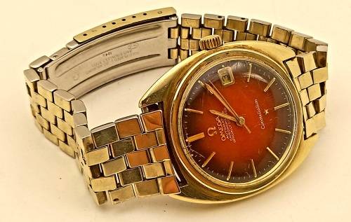 Pre-owned Vintage OMEGA Constellation Automatic Chronometer watch -in box -Working -Glass scratched