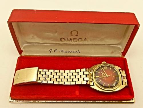 Pre-owned Vintage OMEGA Constellation Automatic Chronometer watch -in box -Working -Glass scratched