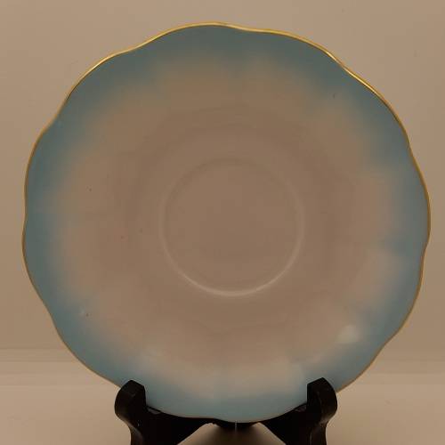 Royal Albert Rainbow Blue  tea Saucer (Back stamp slightly faded)