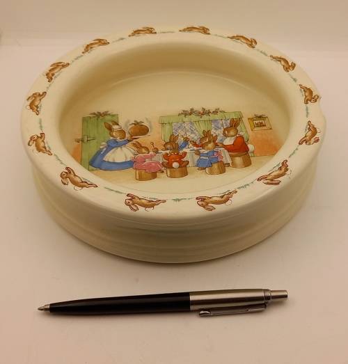 Large Vintage Royal Doulton BUNNYKINS Bowl 45x190mm- Chipped see Photos