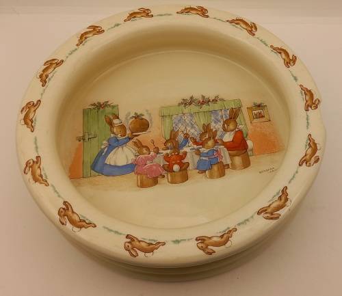 Large Vintage Royal Doulton BUNNYKINS Bowl 45x190mm- Chipped see Photos