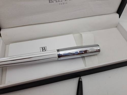 Original Balmain Ball point Pen in Case -Paris- Branded -Liberty - Compare size with parker in Photo