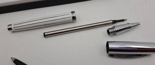 Original Balmain Ball point Pen in Case -Paris- Branded -Liberty - Compare size with parker in Photo