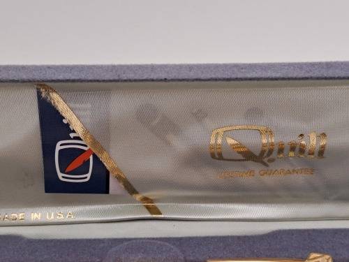 1/20 14ct Gold filled Quil Pen&Pencil set U.S.A- in Original Case - Lifetime Guarantee-Branded