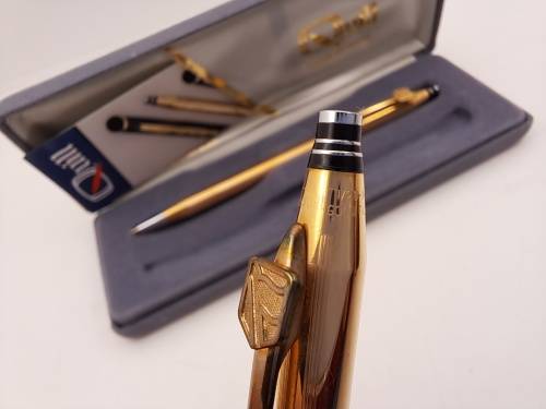 1/20 14ct Gold filled Quil Pen&Pencil set U.S.A- in Original Case - Lifetime Guarantee-Branded