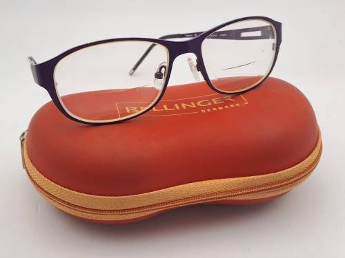 Pre-Owned Vintage Bellinger -Denmark reading glasses in Case -Titanium  Juhl 52 O 15 C.6495