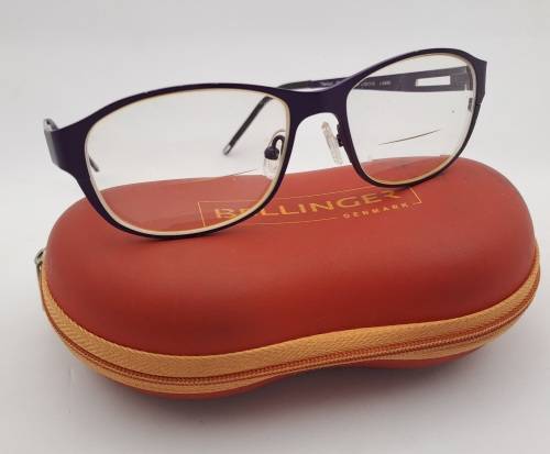 Pre-Owned Vintage Bellinger -Denmark reading glasses in Case -Titanium  Juhl 52 O 15 C.6495